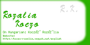 rozalia koczo business card